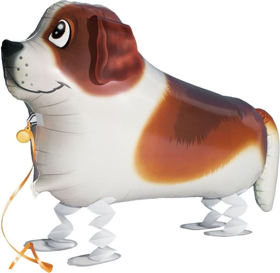Шар (24"/61 см) ходячая фигура, собака далматинец. Ходячая фигура Бигль r948. Шар Ходячий такса, 61 см. Шар ходячая фигура Сенбернар. Шагающая собака