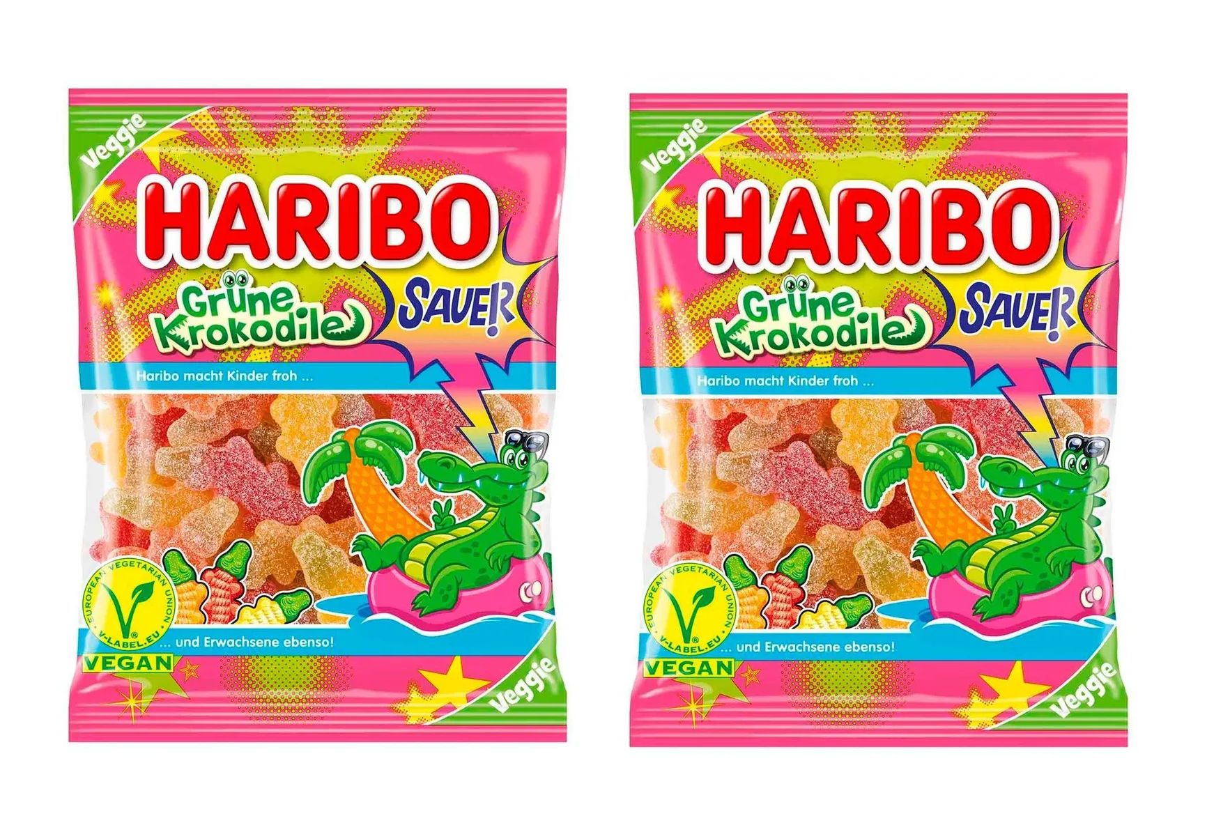 Мармелад Haribo Зеленые крокодилы, 2 шт по 175гр