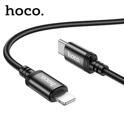 hoco Кабель для мобильных устройств USB Type-C/Apple Lightning, 1 м, черный