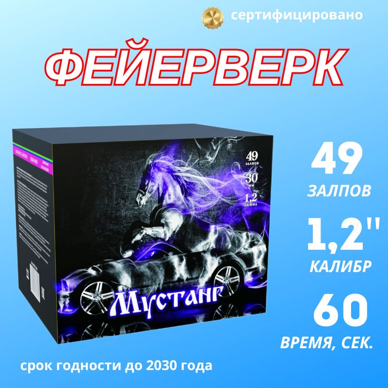 Салютлюкс Салют 1,2"", число зарядов49 , высота подъема45 м.