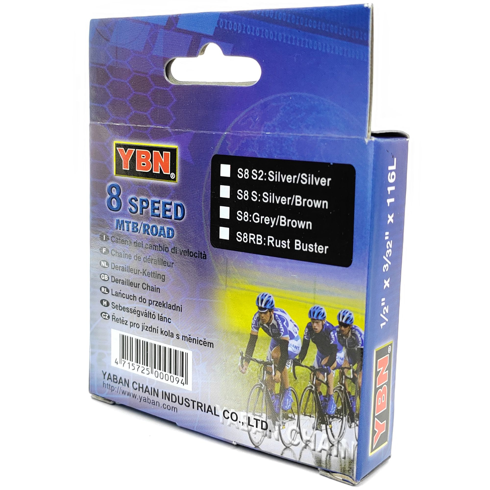 YBN Цепь для велосипеда S8-RB, 1/2"x3/32", 116 звеньев, 8 скоростей, замок цепи — Каталог Ozon — фото 5