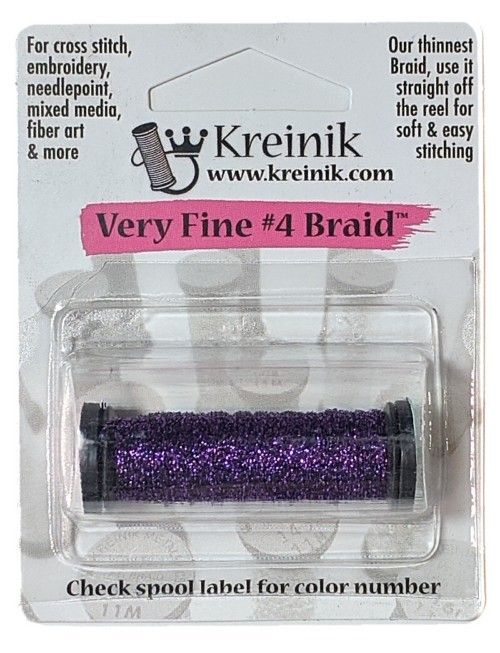 МеталлизированныениткиKreinikVeryFineMetallicBraid#4цвет026-Amethyst