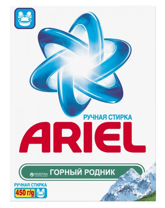 ArielСтиральныйпорошокГорныйродник,450гр