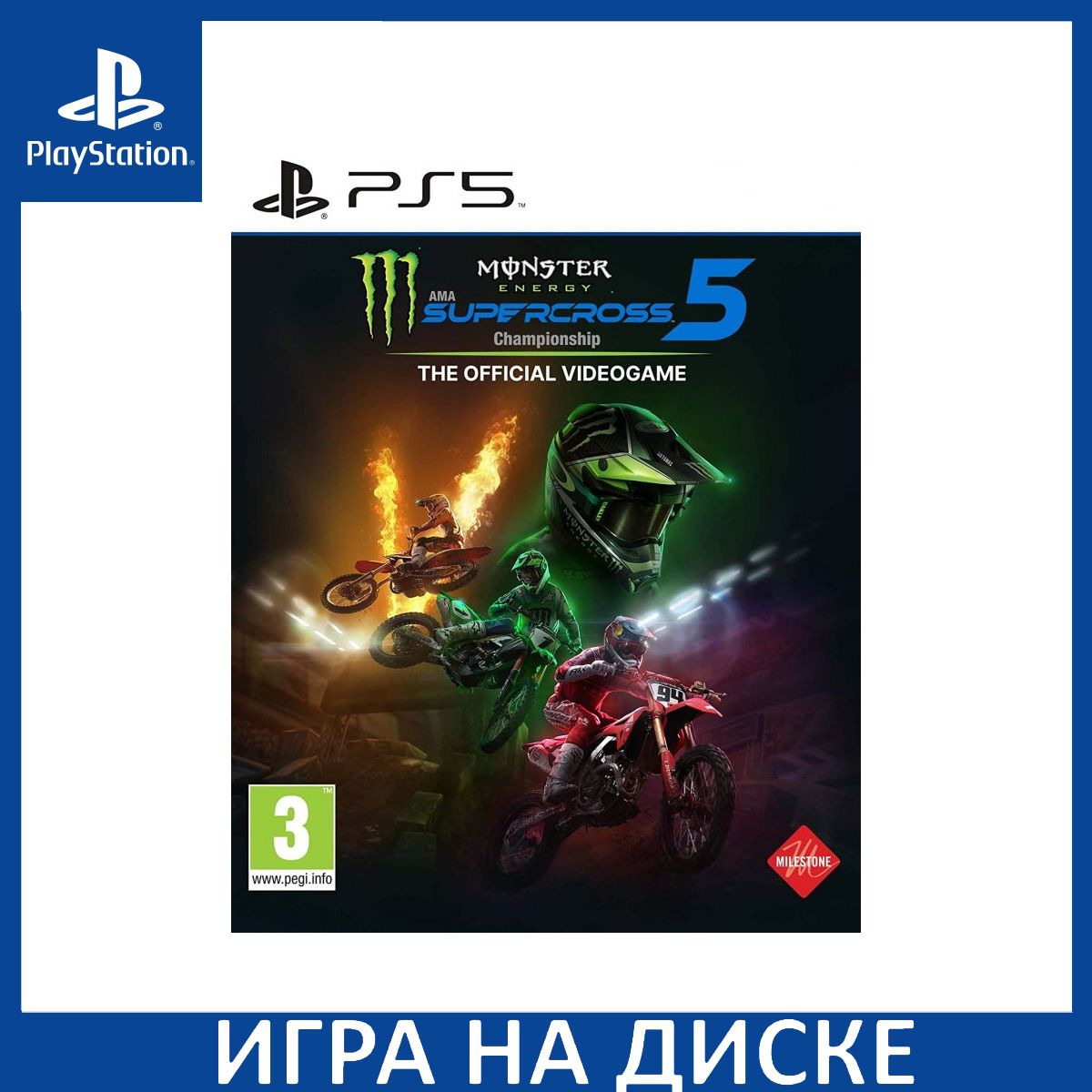 Игра Monster Energy Supercross 5 The Official Videogame (PS5) Диск PlayStation 5