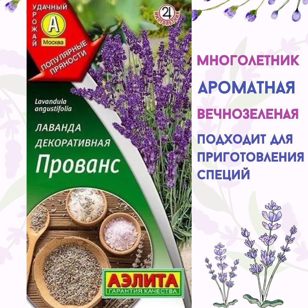 ЛавандадекоративнаяПрованс,семенацветовкомнатныхидлясадаАэлита,0,1г