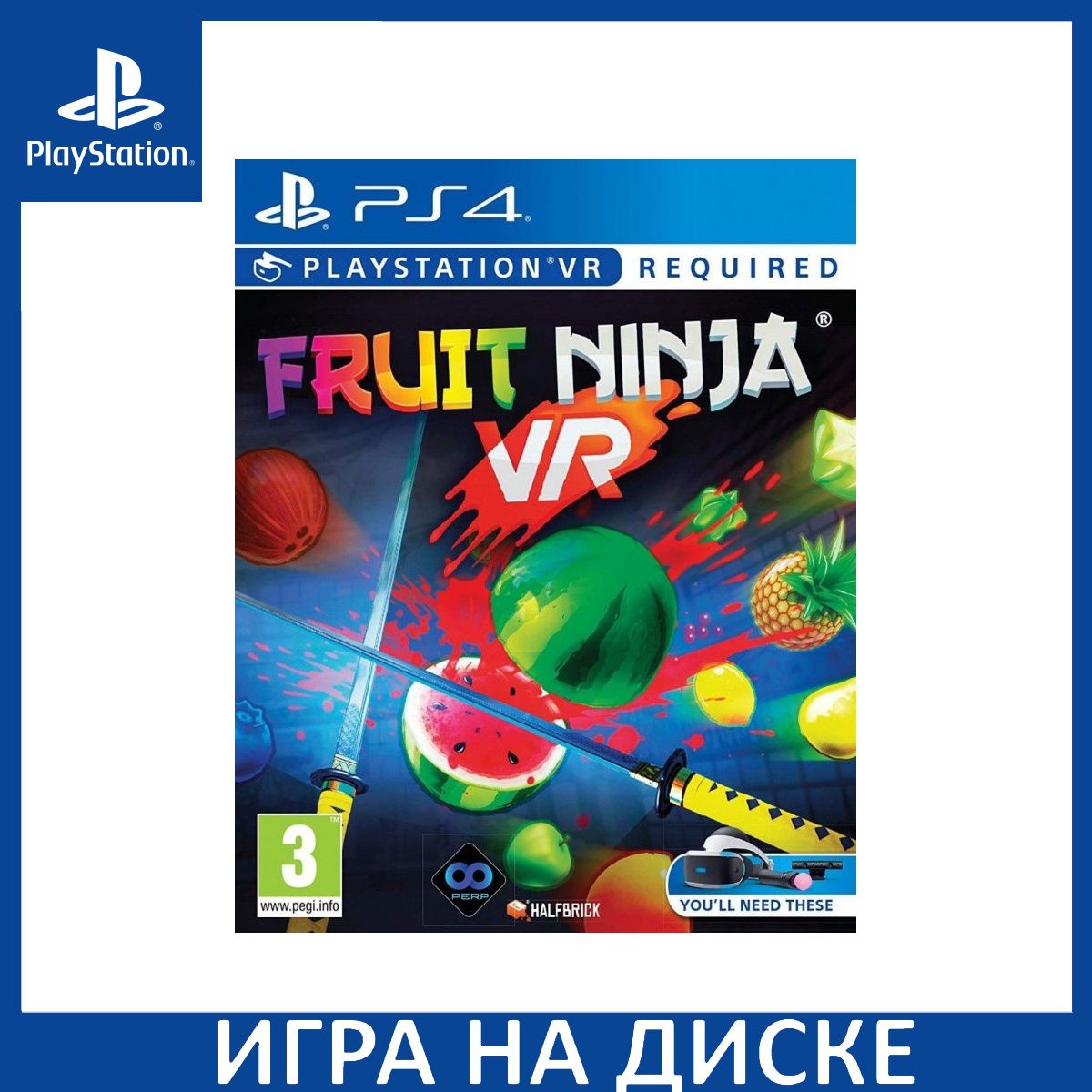 Игра Fruit Ninja VR (только для PS VR) PS4 Диск на PlayStation 4