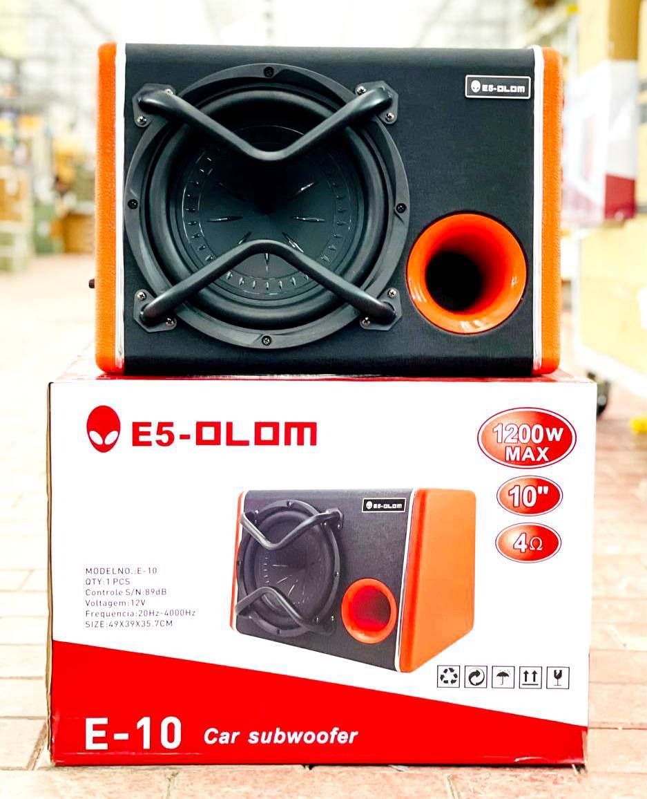 Активный сабвуфер E5 OLOM E10 10 дюймов 1200 W - купить по выгодной цене в  интернет-магазине OZON (1352482663)