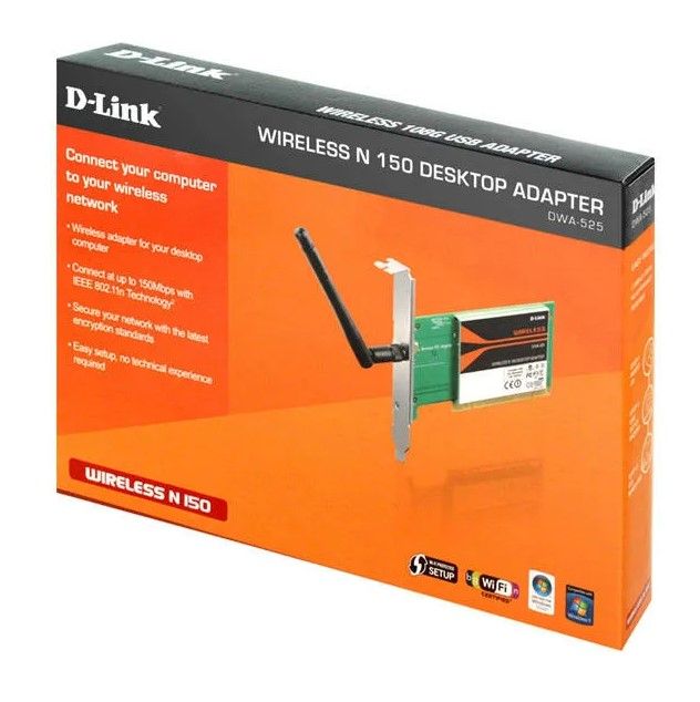 D link dwa 525. D-link dwa-525 Wireless n 150. Адаптер d-link dwa-525 PCI. Адаптер d-link dwa-525 desktop Wireless n 150 PCI. D link dwa 525 Wireless n150 desktop Adapter.