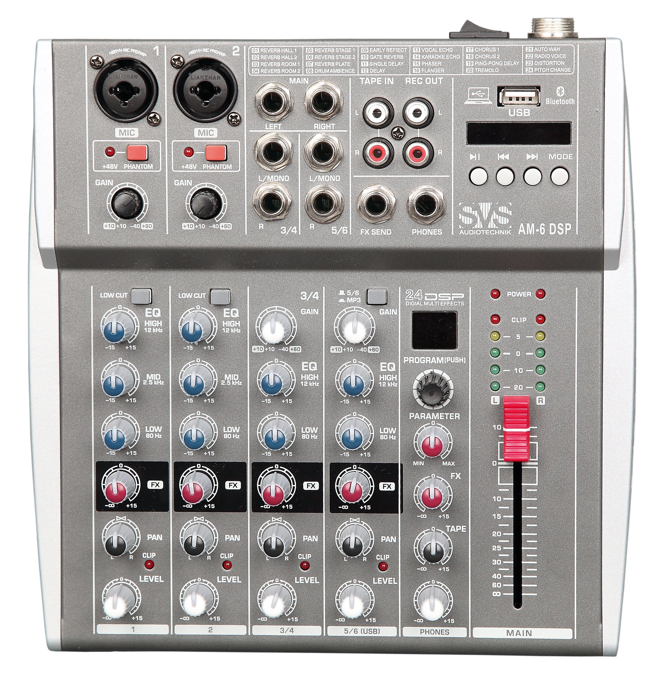 SVS Audiotechnik mixers AM-6 DSP Микшерный пульт аналоговый, 6-канальный