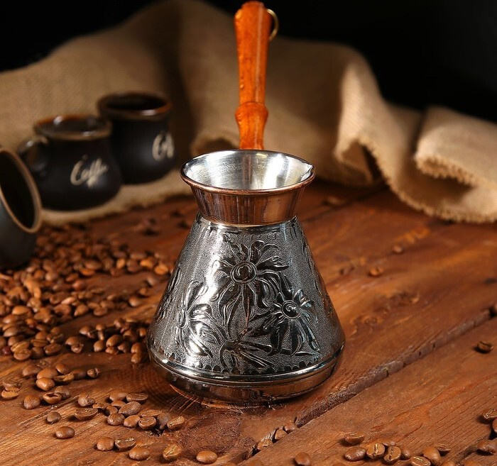 Турка для кофе медная "Ромашка", 0,6 л #1