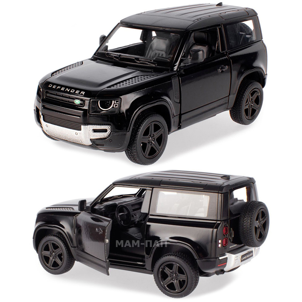 Машинка металлическая Kinsmart 1:36 Land Rover Defender 90 5428DKT  инерционная, двери открываются / Черный - купить с доставкой по выгодным  ценам в интернет-магазине OZON (555410983)