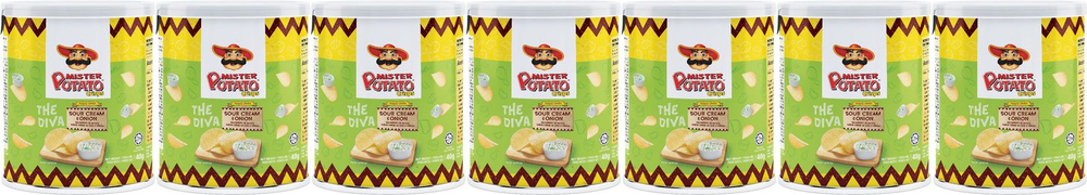Чипсы картофельные Mamee Mr Potato сметана-лук, комплект: 7 упаковок по 40 г  #1