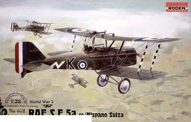 Сборная модель Roden Rod602 Самолёт RAF S.E.5a w/Hispano Suiza #1