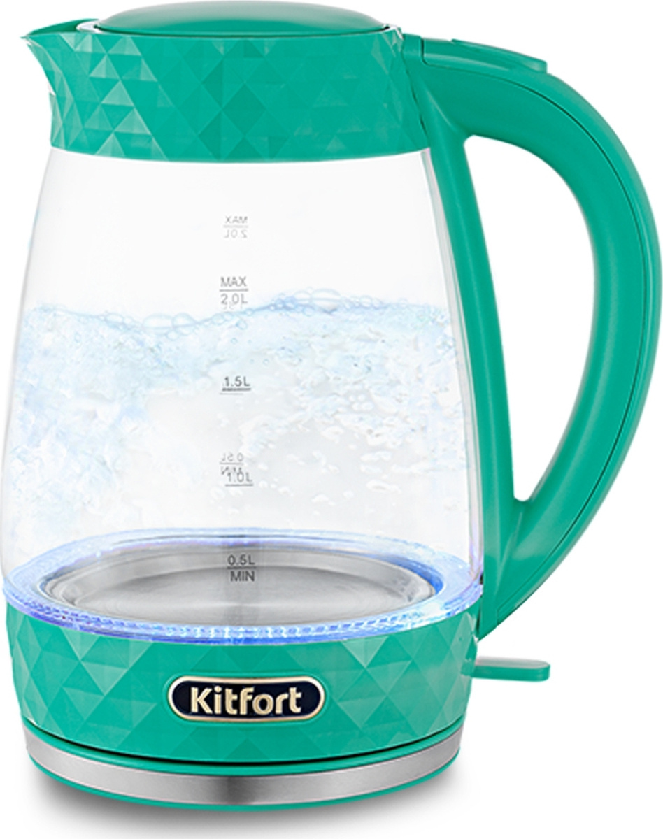 Электрический чайник Kitfort КТ-6123-3, бирюзовый #1