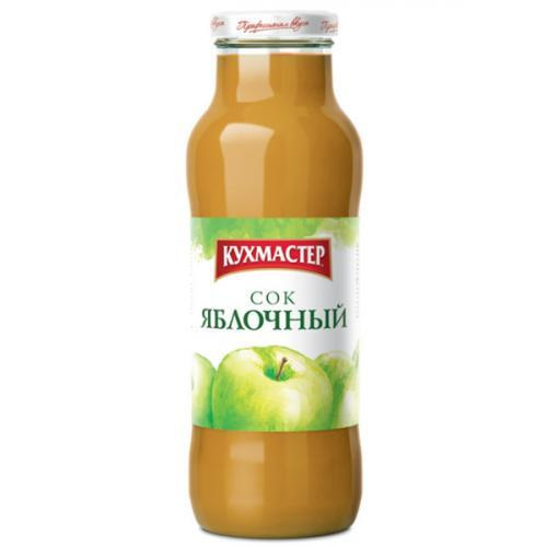 Сок Яблочный с мякотью без сахара Кухмастер 0,7л — купить в интернет ...
