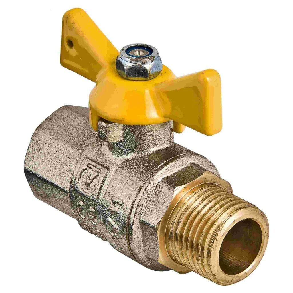 Кран газовый 1/2\" внутренняя-наружная резьба, Vieir - купить по низкой ...