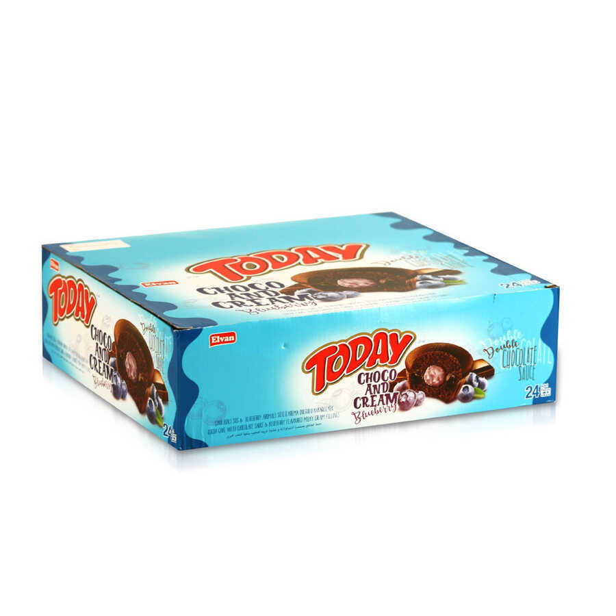 Шоколадный маффин Elvan TODAY Double Choco And Cream Blueberry с ...