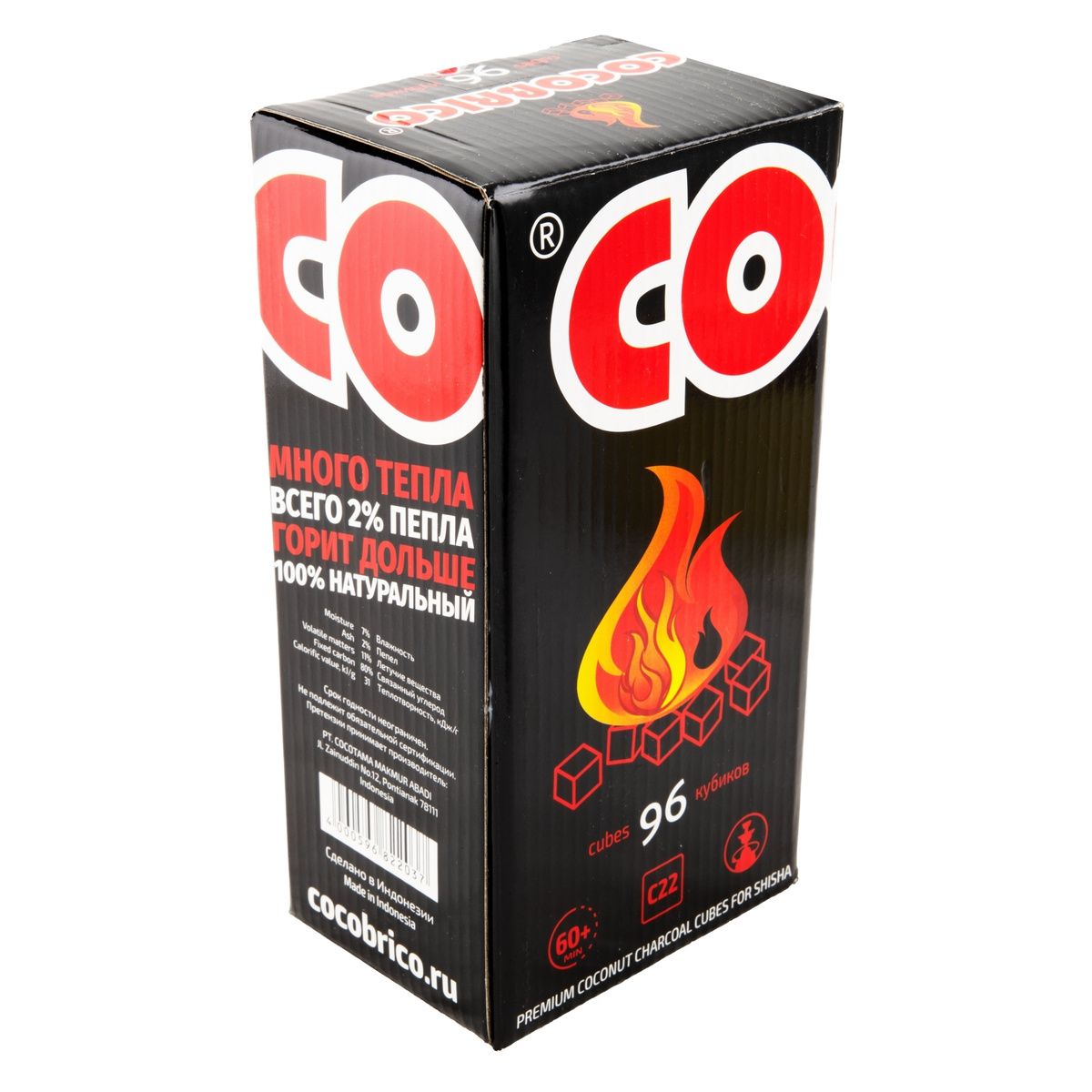 Кокосовый уголь для кальяна Cocobrico 96 1кг — купить в интернет ...