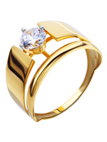 Наше золото Кольцо из красного золота  c фианитами,СН01-116293. Спонсорские товары