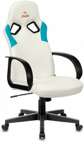 Игровое компьютерное кресло Бюрократ ZOMBIE RUNNER, Искусственная кожа, White/Blue. Спонсорские товары