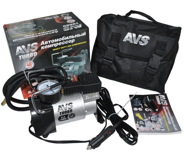 Компрессор автомобильный AVS Turbo KA580 43001 для шин по низкой цене ...