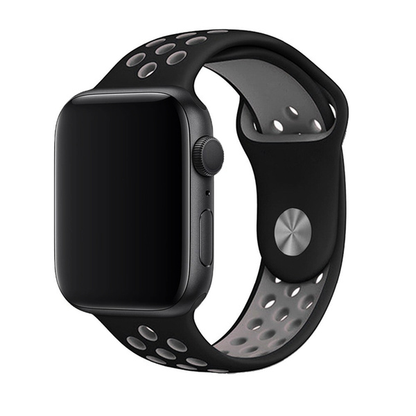 Силиконовый спортивный ремешок для смарт часов Apple Watch (Эпл Вотч ...