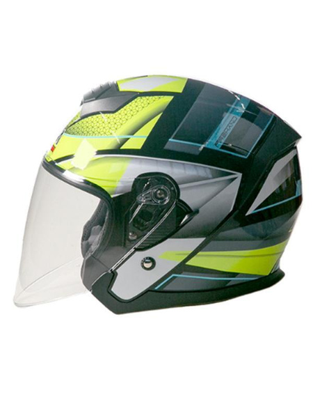 AiM Мотошлем открытый JK526 Yellow/Grey/Black XL купить на OZON по ...