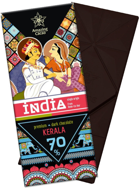 Шоколад Amazing Cacao India Kerala 70% Premuim горький, 80г - купить с ...