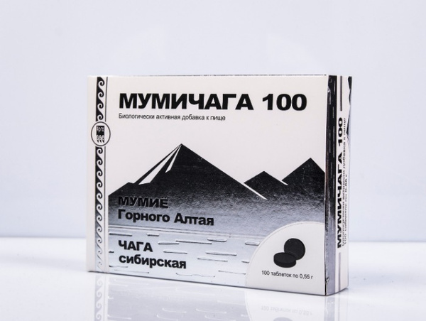 МУМИЧАГА 100, ТАБЛЕТКИ, 100 ШТ (Арго Москва, Апифарм, при травмах ...