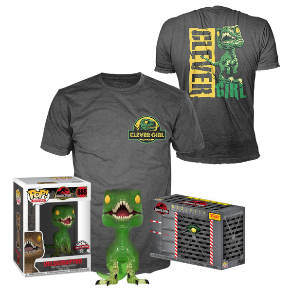 Набор Фигурка+Футболка Funko POP and Tee: Jurassic Park: Clever Raptor ...