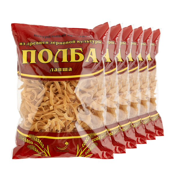 Макароны цельнозерновые, лапша из полбы, 6 упаковок по 350 г ...