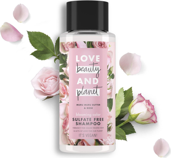 Love Beauty&Planet Цветущий цвет Шампунь бессульфатный, для блеска, 400 ...