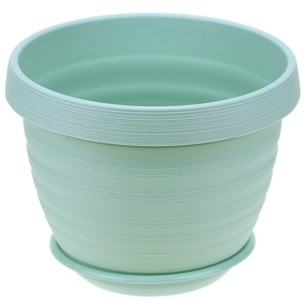 Горшок для цветов пластмассовый "Толедо" 3л, д20см, h18см, мятный ...