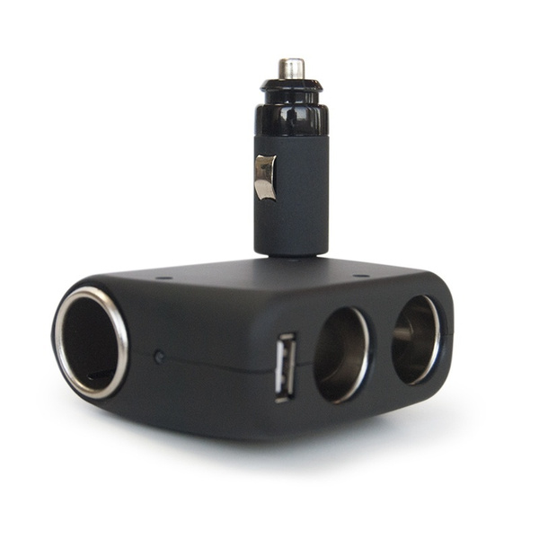 Разветвитель розетки для прикуривателя AVS на 3 выхода+USB CS311U