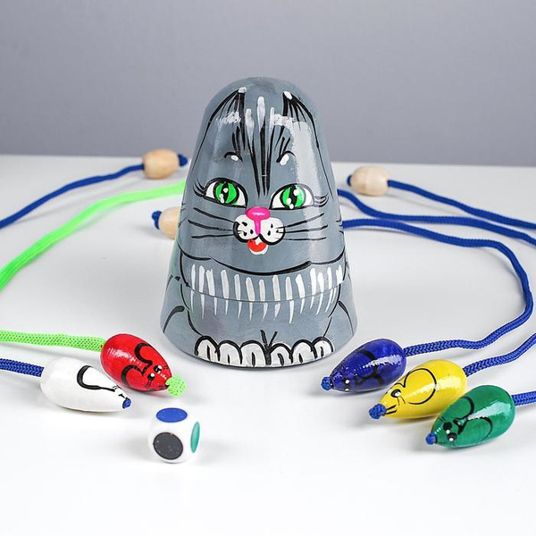 Настольная игра детская "Кошки-мышки" серый кот - купить с доставкой по ...