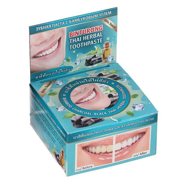 Зубная паста Binturong Bamboo Charcoal Black Toothpaste, с бамбуковым ...