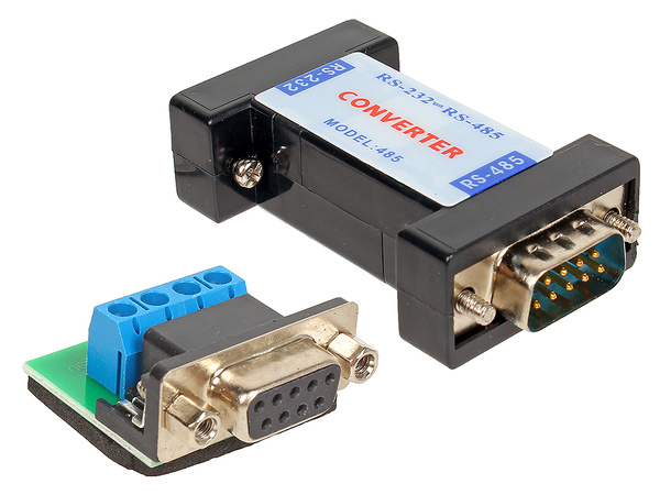 Конвертер-переходник RS232 DB9F to RS485 DB9M + клеммник винтовой ...