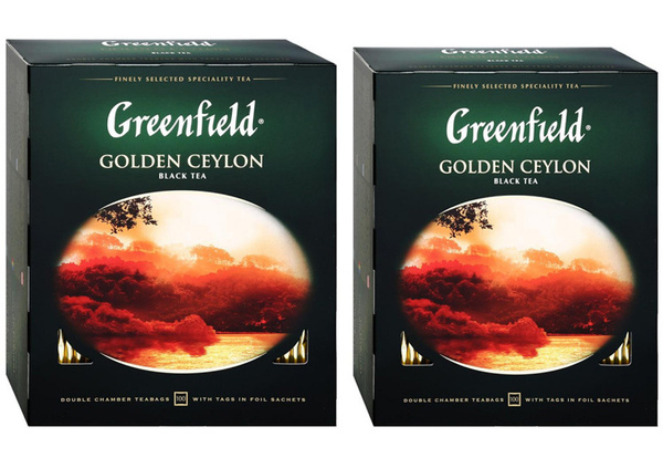 Чай черный Greenfield Golden Ceylon Голден Цейлон в пакетиках 2 г 100 ...
