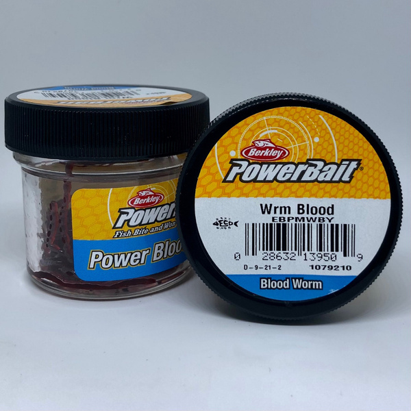 Мотыль искусственный Berkley PowerBait Blood Worms цвет темно красный ...