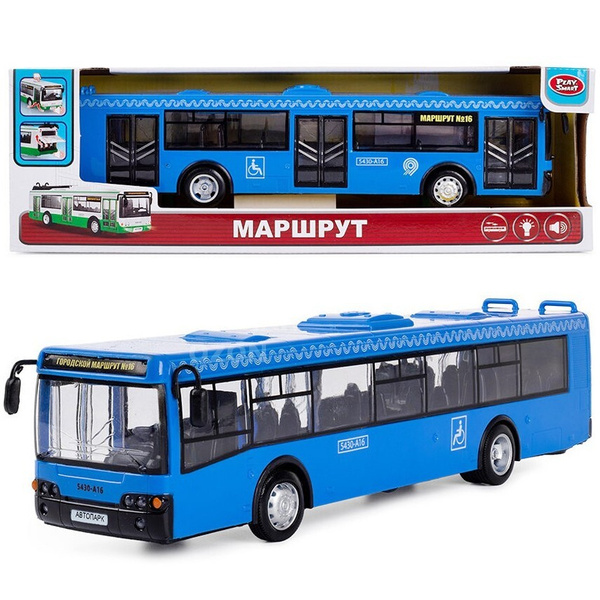 Инерционный автобус 5292 Play Smart 1:43 29 см. 9690-D Маршрут ...