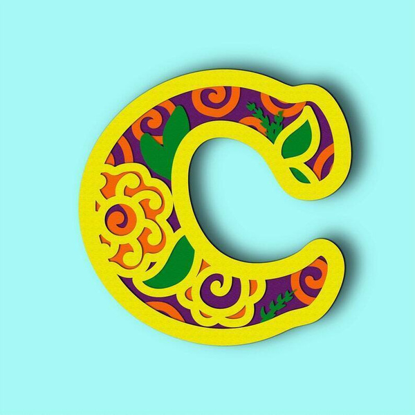 Конструктор из дерева Английская буква С для самостоятельной сборки и ...