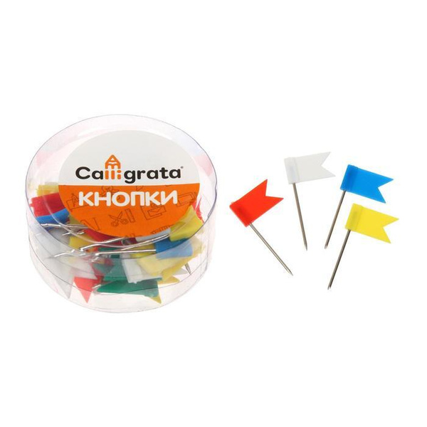 Набор кнопок "Флажки", цветные, в пластиковой упаковке - купить с ...