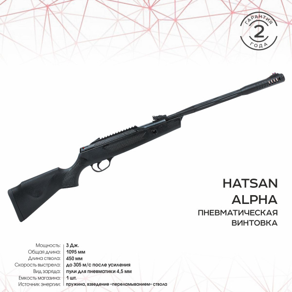 Пневматическая винтовка Hatsan Винтовка пневм. Hatsan_Alpha, калибр 4,5 ...