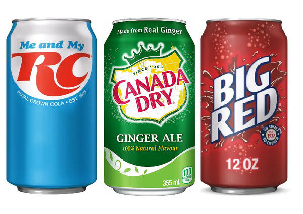 Газированный напиток Canada Dry, RC Cola, Big RED, 355 мл х 3 шт (США ...