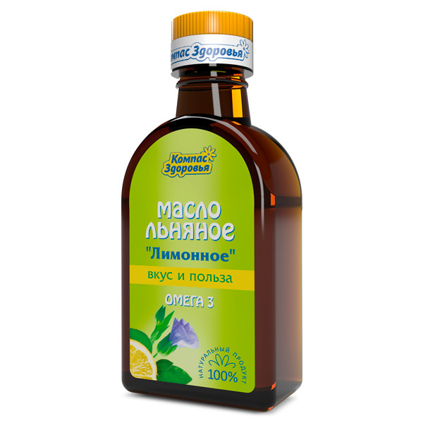 Масло льняное "Лимонное", 200 мл. Компас Здоровья - купить с доставкой ...