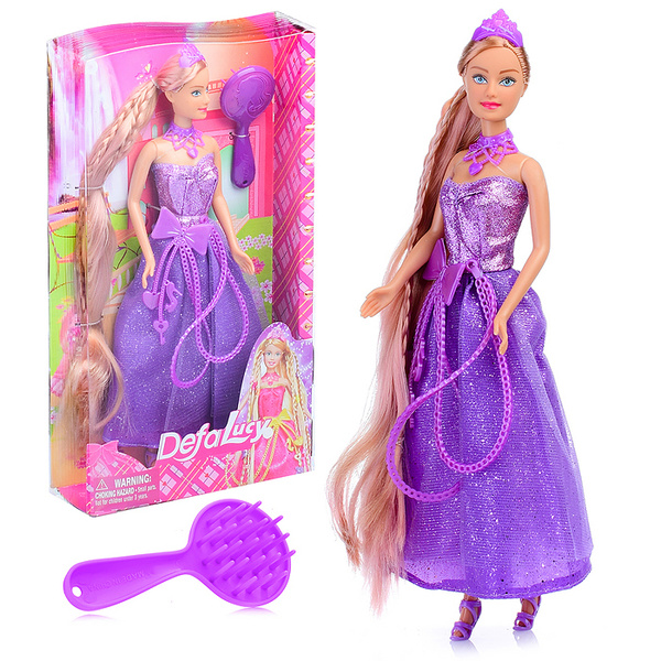 Кукла типа Барби Defa Lucy 30 см 8195 с аксессуарами, в фиолетовом ...