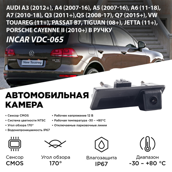 InCar Камера заднего вида 1200x640, обзор 170° купить на OZON по низкой ...