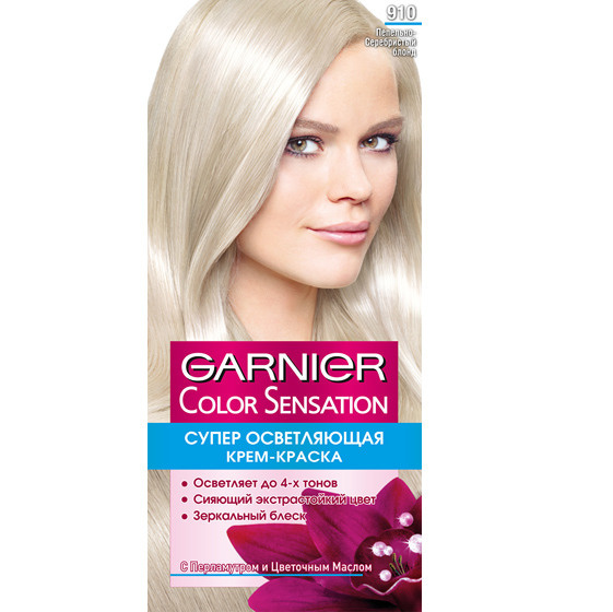 GARNIER Краска для волос Color Sensation 910 Пепельно-серебристый Блонд ...
