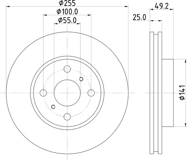 Диск тормозной перед Nisshinbo ND1030K - купить по низкой цене в ...