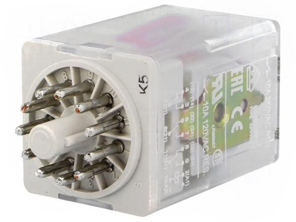 Реле RELPOL R15-2013-23-1220-WTLD промышленное, Uобмотки 220 В DC, 10 А ...